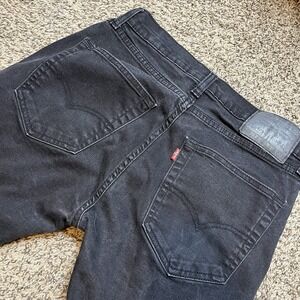 Levi's 512 Slim Taper Jeans Mens 31x30 Black Stretch Denim Modern Fit